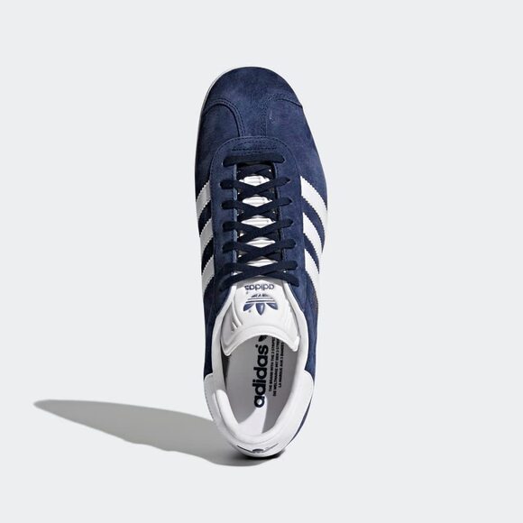 NWT adidas Originals Gazelle Foundation Collegiate Navy/White/Gold Metallic 10.5 - Picture 5 of 6